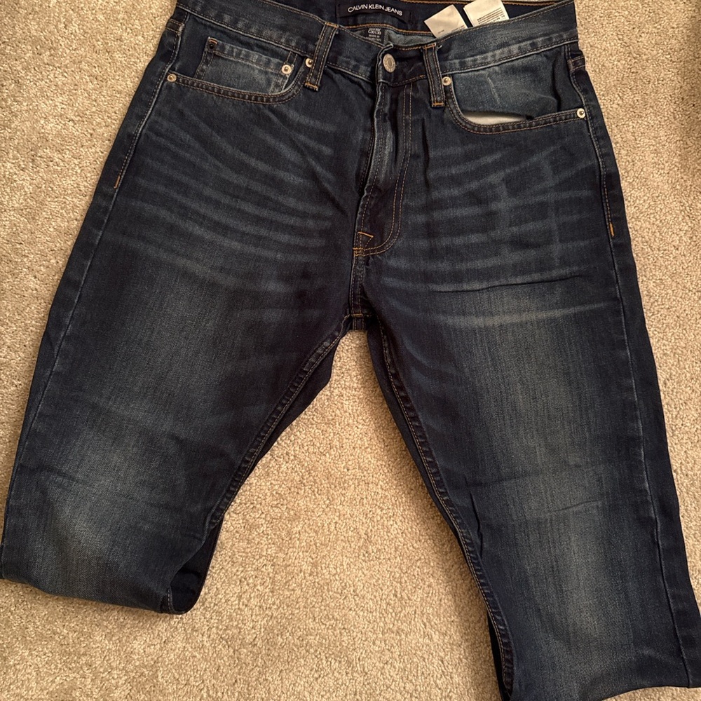 Calvin Klein Men's Slim Jeans - Dark Blue